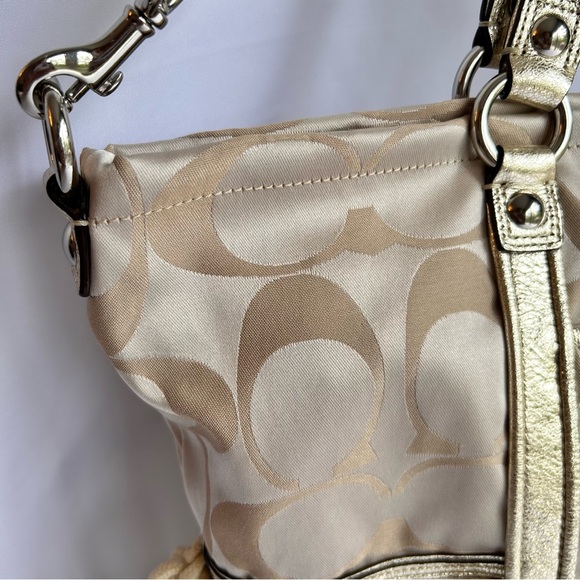 Coach Poppy Gold 13847 Purse Tote Y2K Excellent Condition - Picture 5 of 16